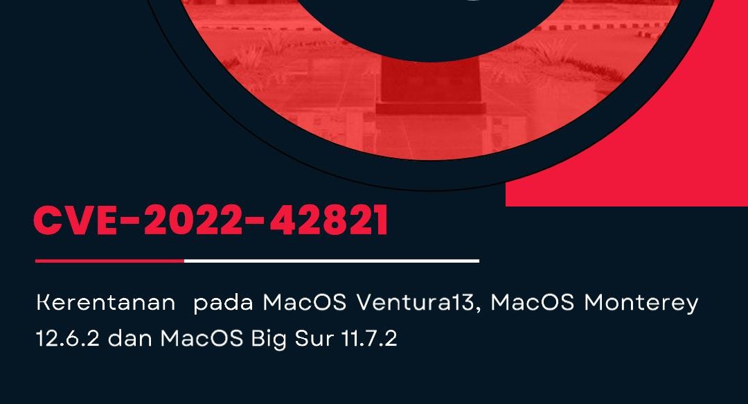 Imbauan Keamanan CVE-2022-42821 Kerentanan Mekanisme Gatekeeper MacOS Monterey 12.6.2, MacOS Big Sur 11.7.2, dan MacOS Ventura 13